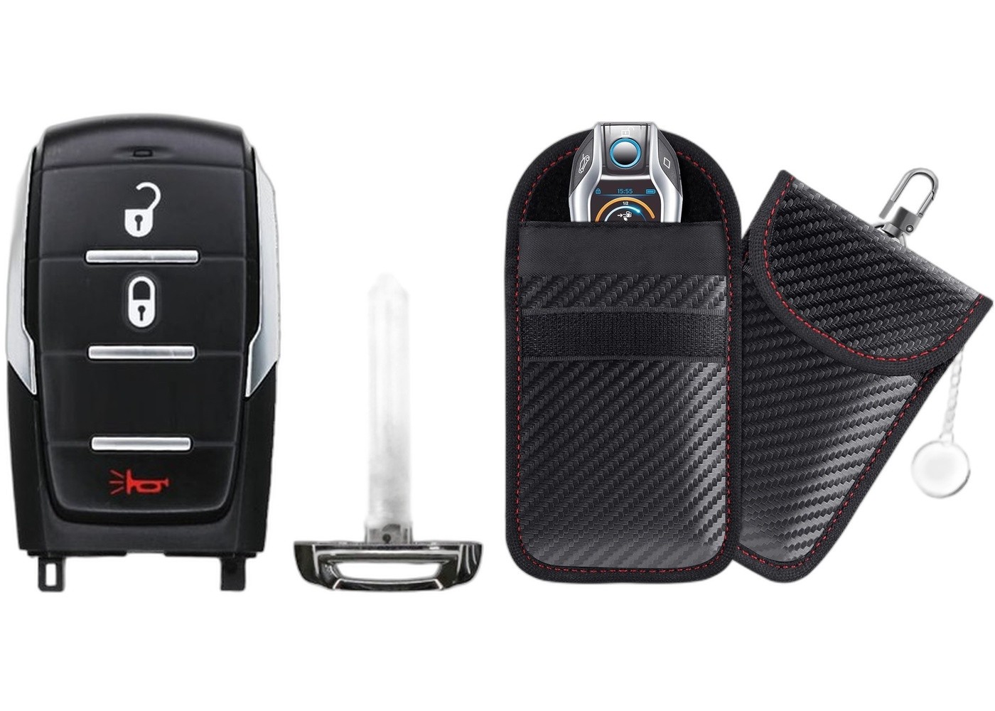 Smart Replacement Key Fob 2023 Ram 1500 FCC: OHT-4882056 MPN: 68584151AA w/Case