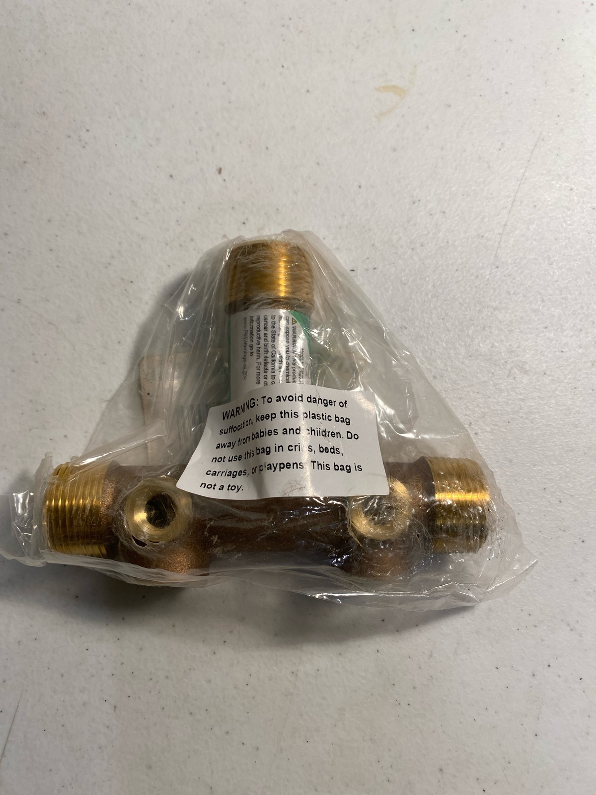 Water source TC4NL 4 in. x 1 in. Brass Tank Tee