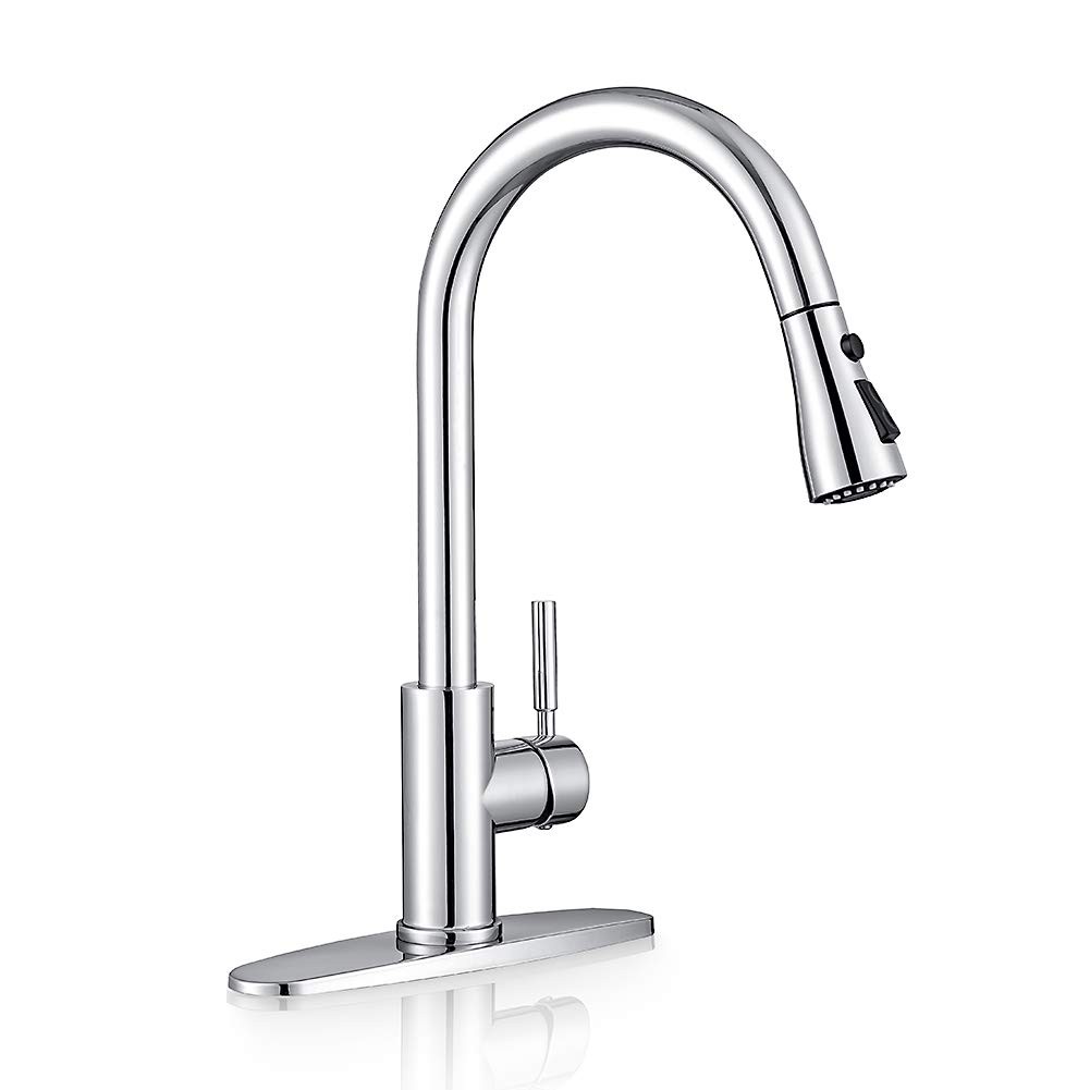Sink Faucet, Pull Down Kitchen Faucet with Sprayer Low Lead Commercial Modern...