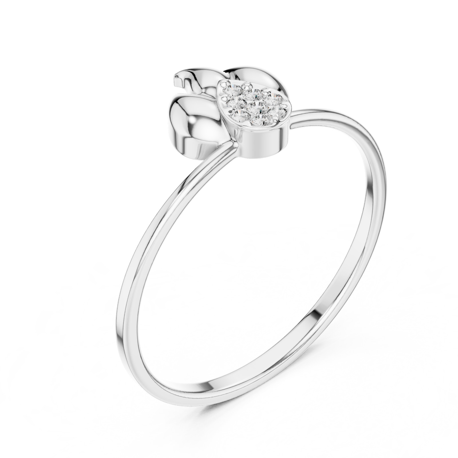 Certified Natural Round Cut Diamond Engagement Ring for Women 14K Gold Over