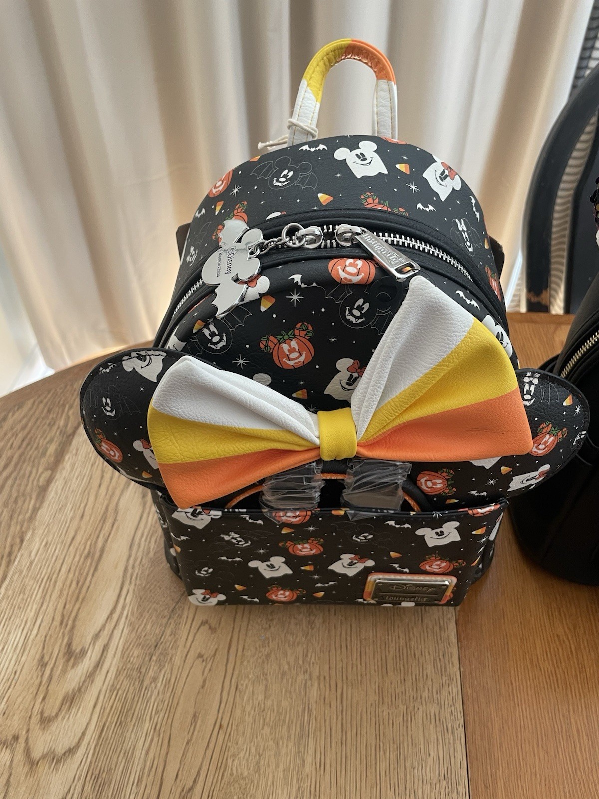 Loungefly Disney Mickey Mouse Halloween Mini Backpack with Bow and Ears