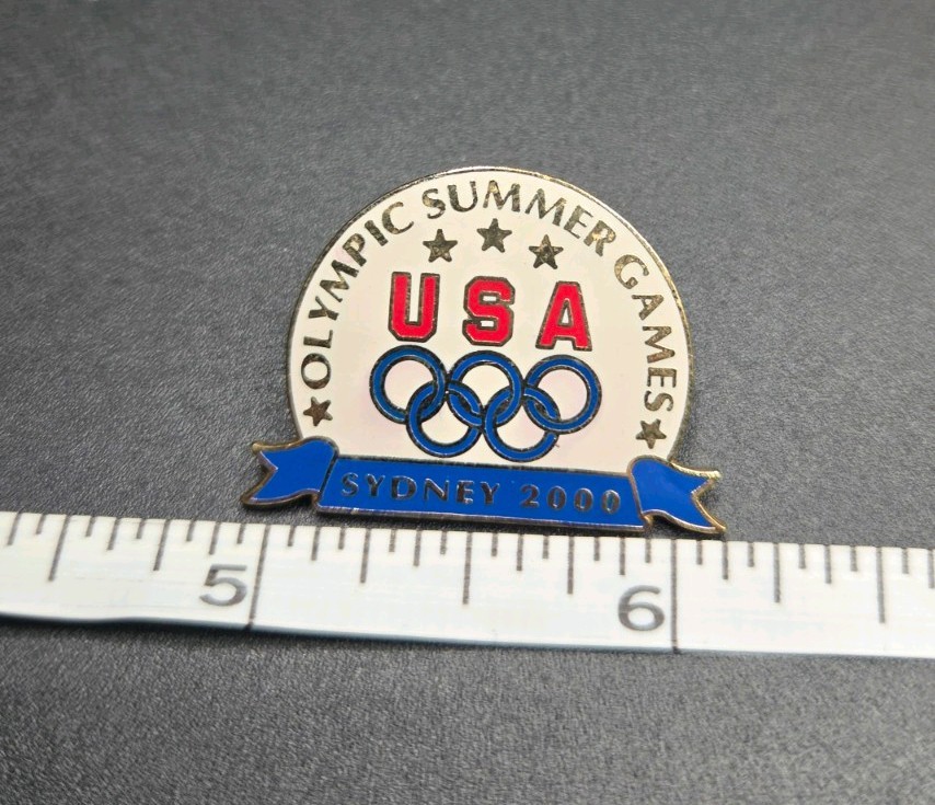 Olympic Summer 2000 Games USA Sydney metal Hat lapel PIN