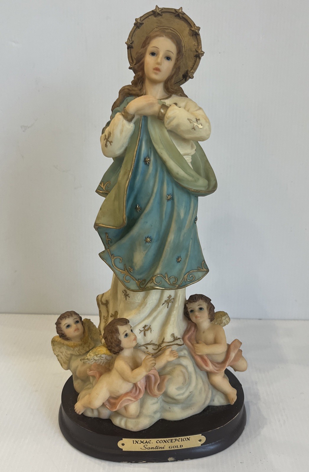 Santini Gold Virgen Inmaculada Concepción Statue 11” H
