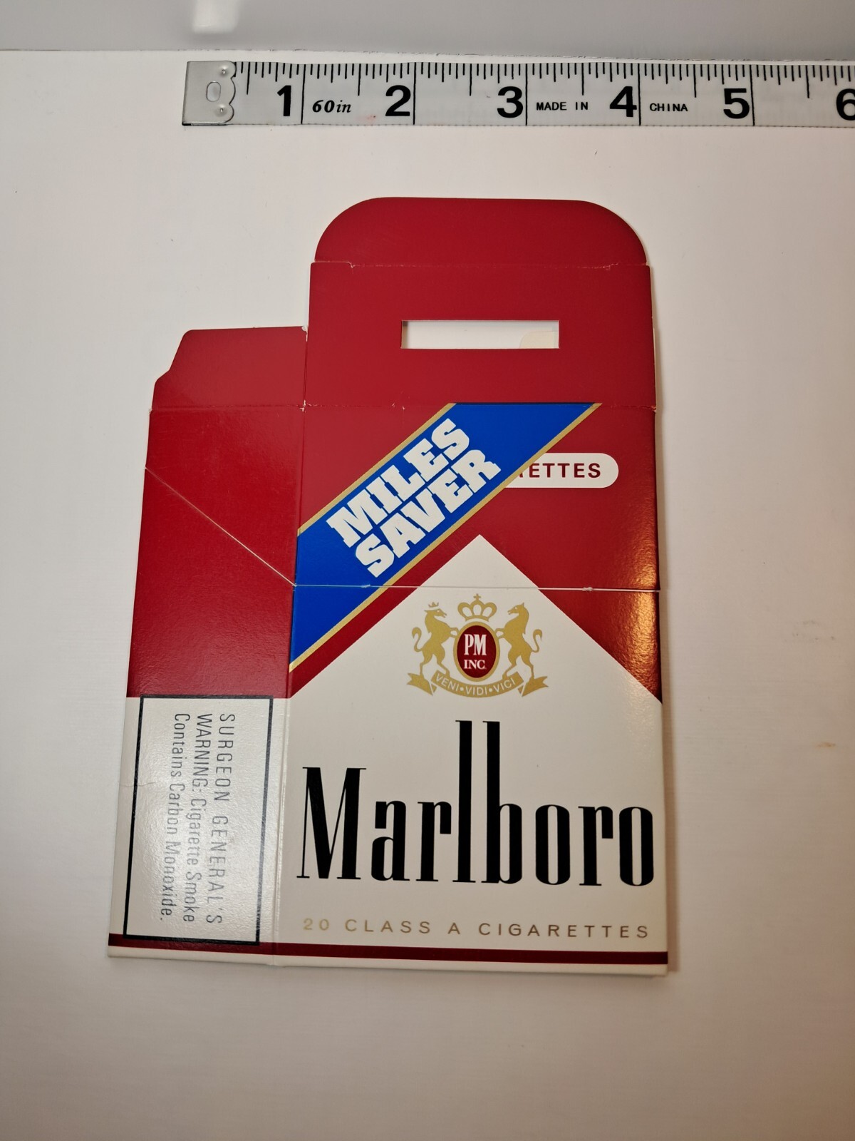 Vintage 1995 Marlboro Cigarette  Miles Saver Box Promo Unused 