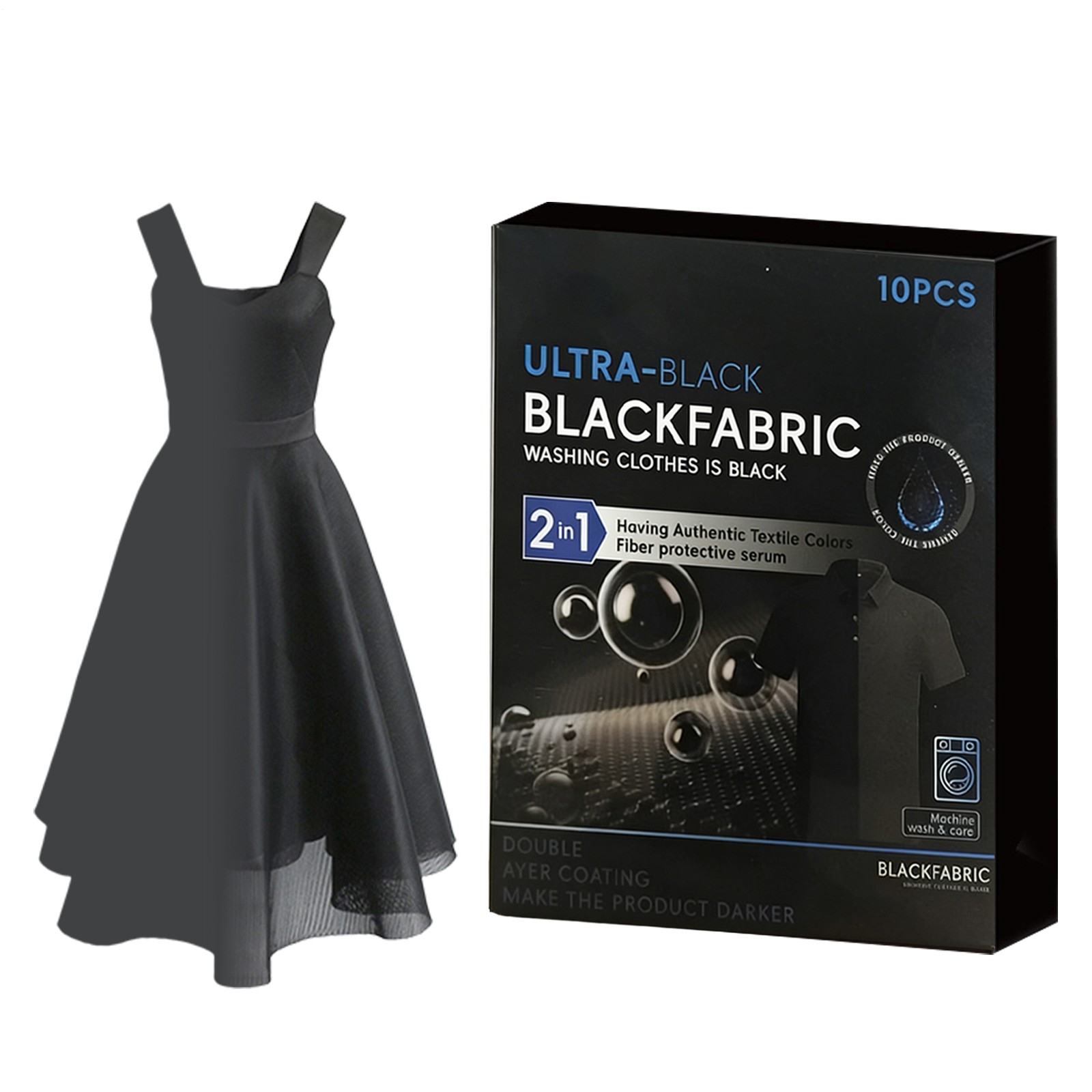 Darkening Fabric Dye, Restore Color Long-Lasting Laundry Supplies 10 Pieces 