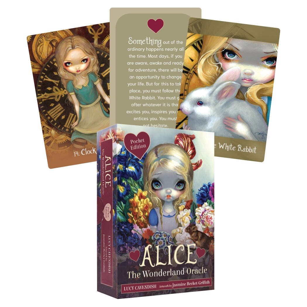 Alice In Wonderland Pocket Oracle Cards Deck By Blue Angel 45-Card Set