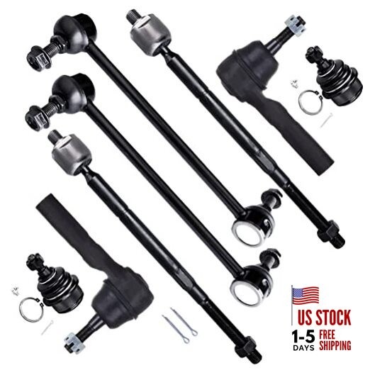  8-PC SET Suspension Kit For Dodge Journey Front Outer Tie Rod End Front Inner 