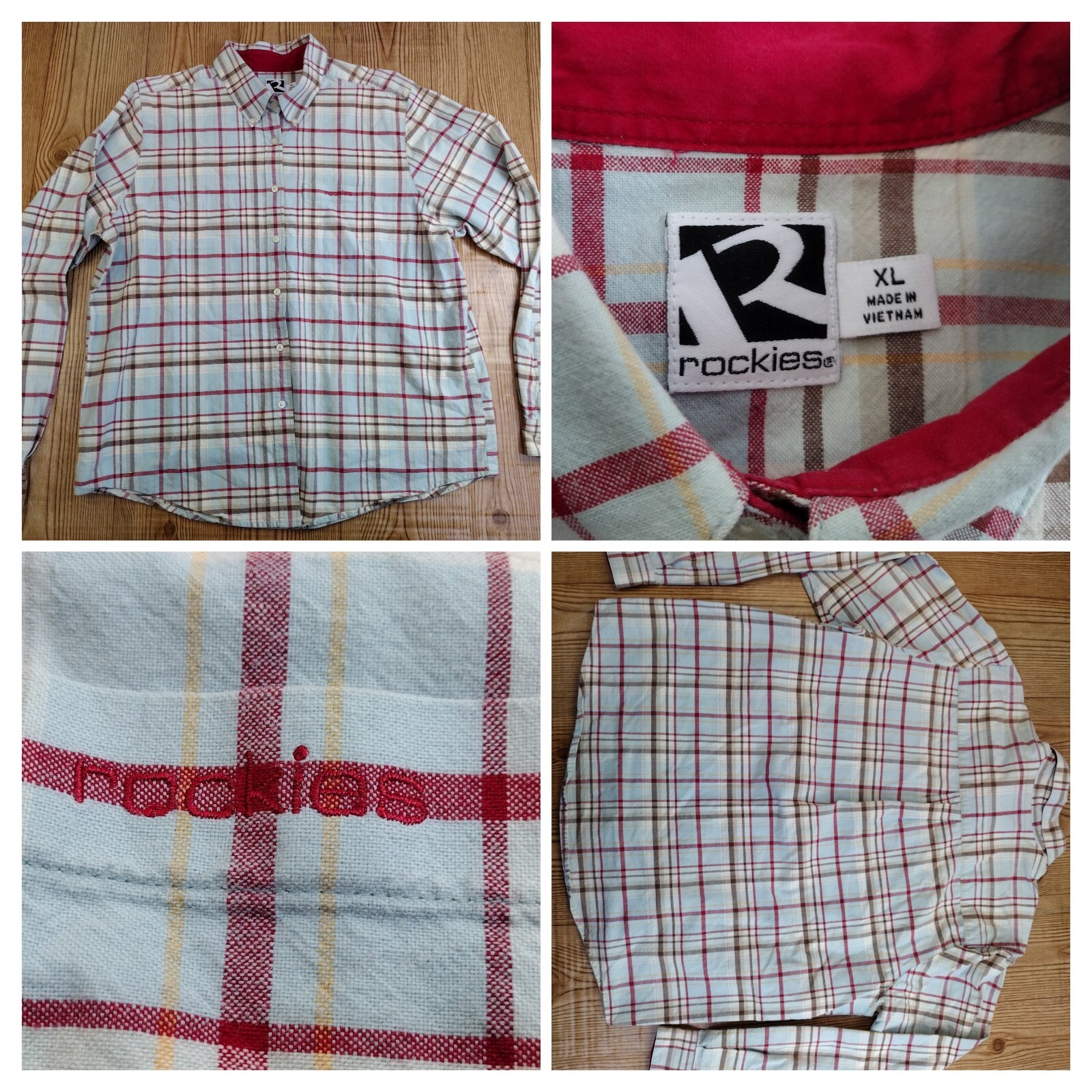 Women's Rockies Multicolor Plaid Button Up Shirt - XL See Measurements In Photos