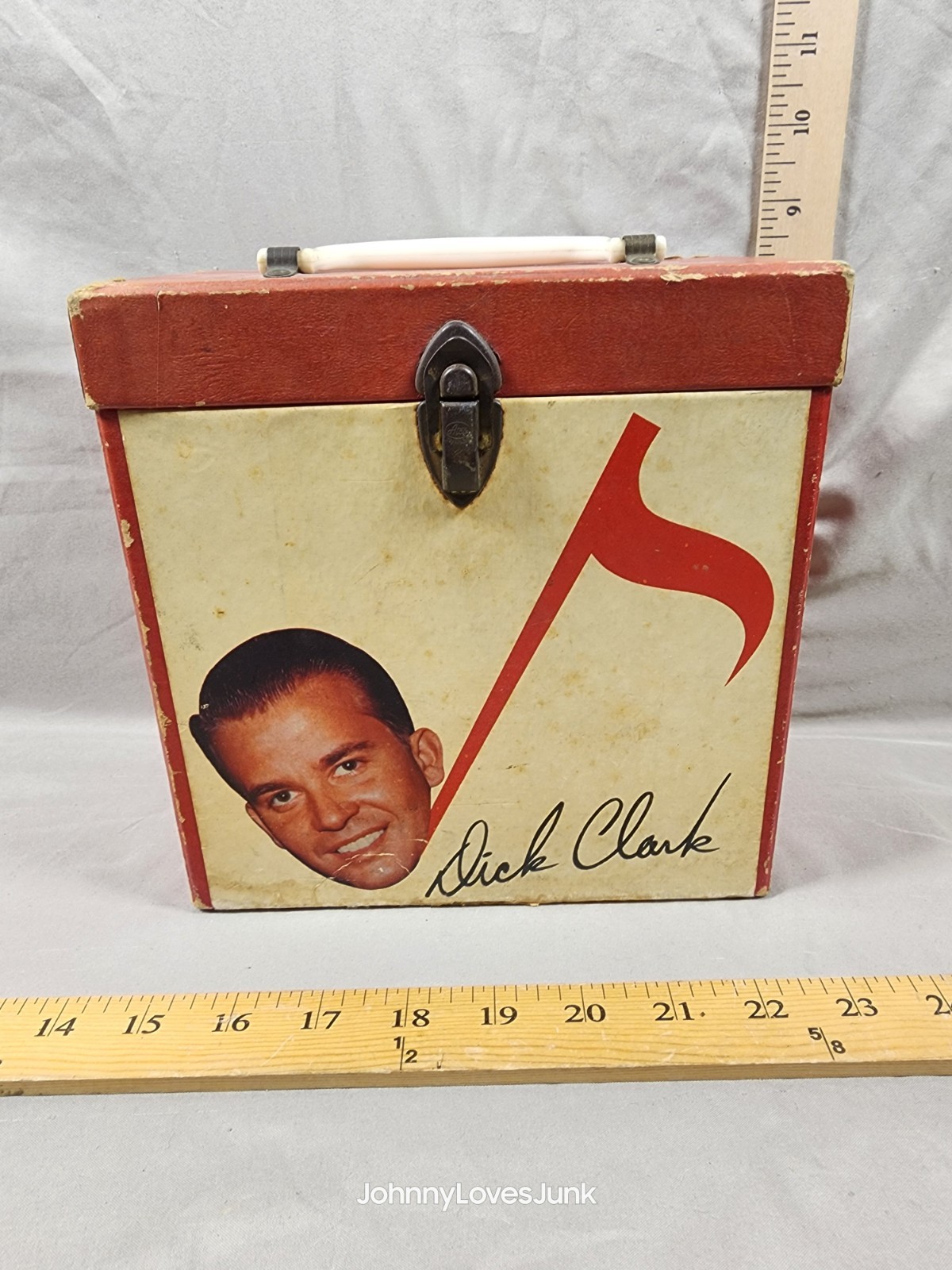 Antique Dick Clark American Bandstand Cardboard 45's Record Case Holder Travel