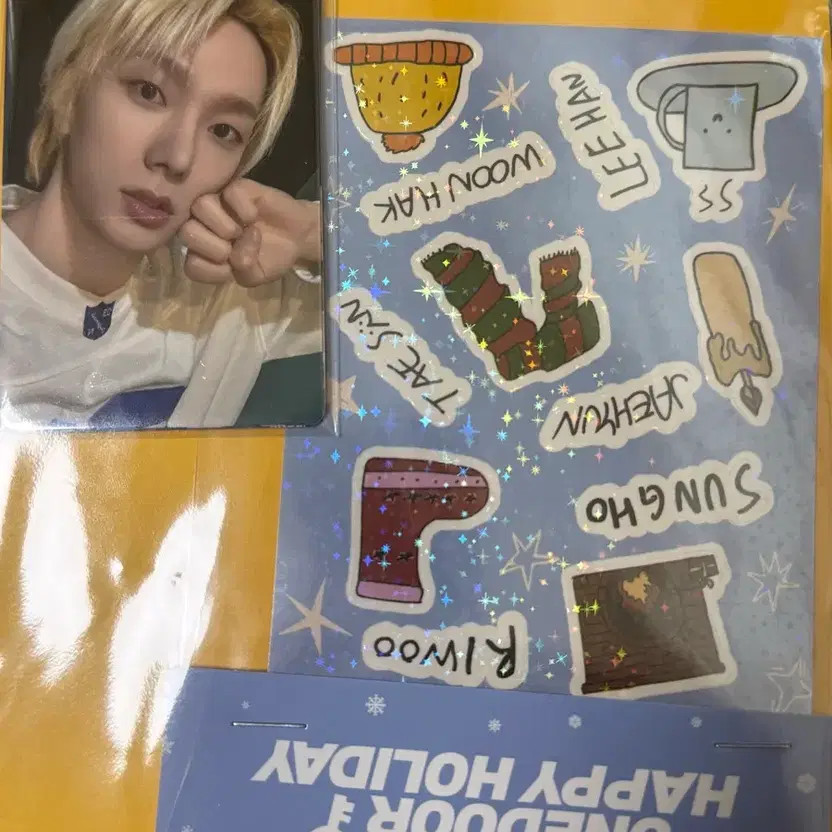 K-pop Photocard & Sticker Set for Boy Group Holiday