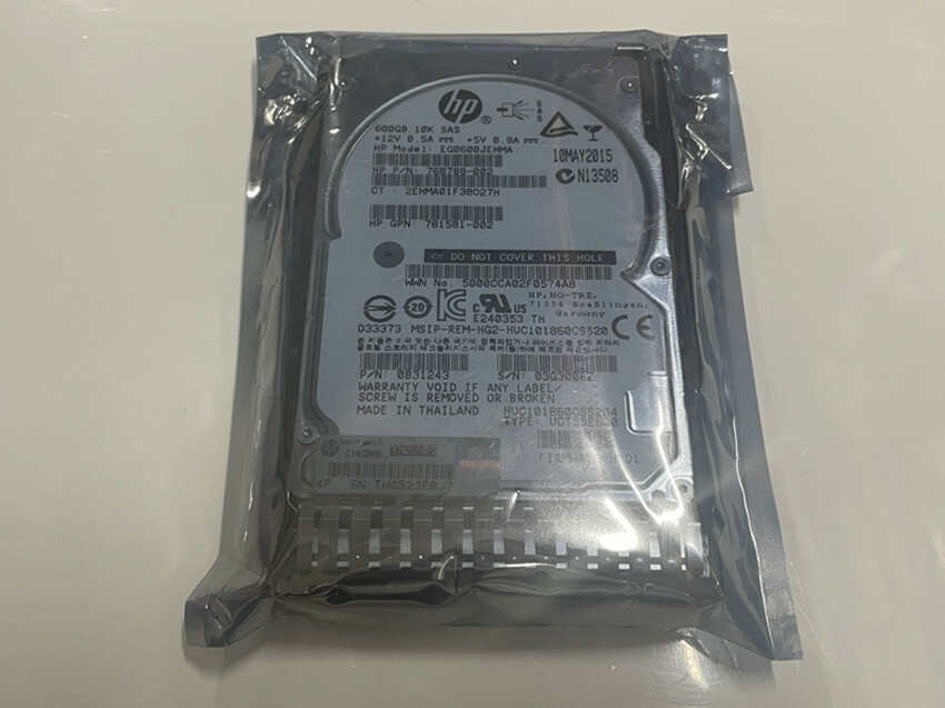 781577-001 HP 600GB 12G SAS 10K  SFF 2.5 SC HDD 781516-B21 768788-002