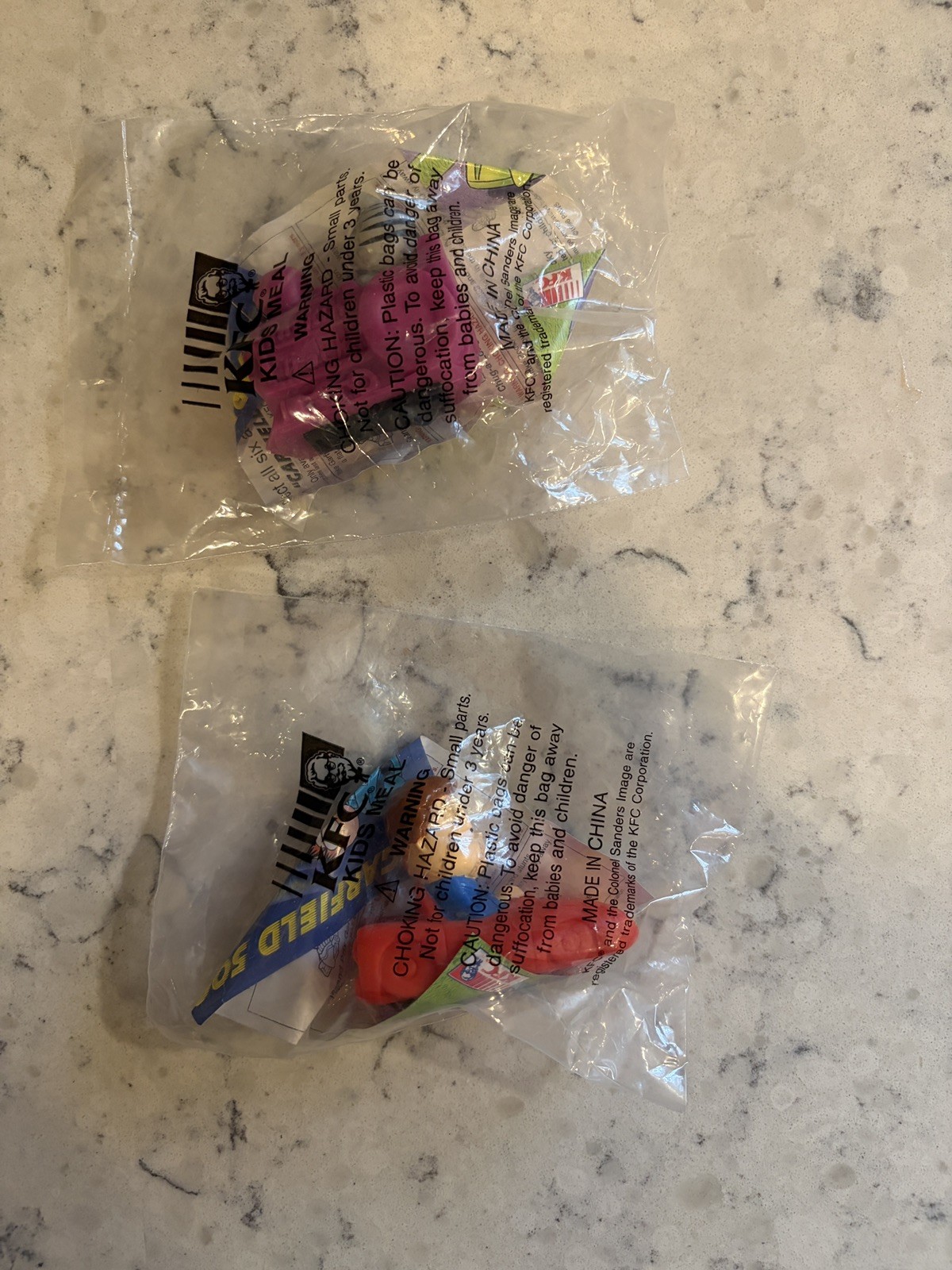 Nermal Purple Train and Jon Racecar - 1996 Garfield 500 KFC Kids Meal Toys 