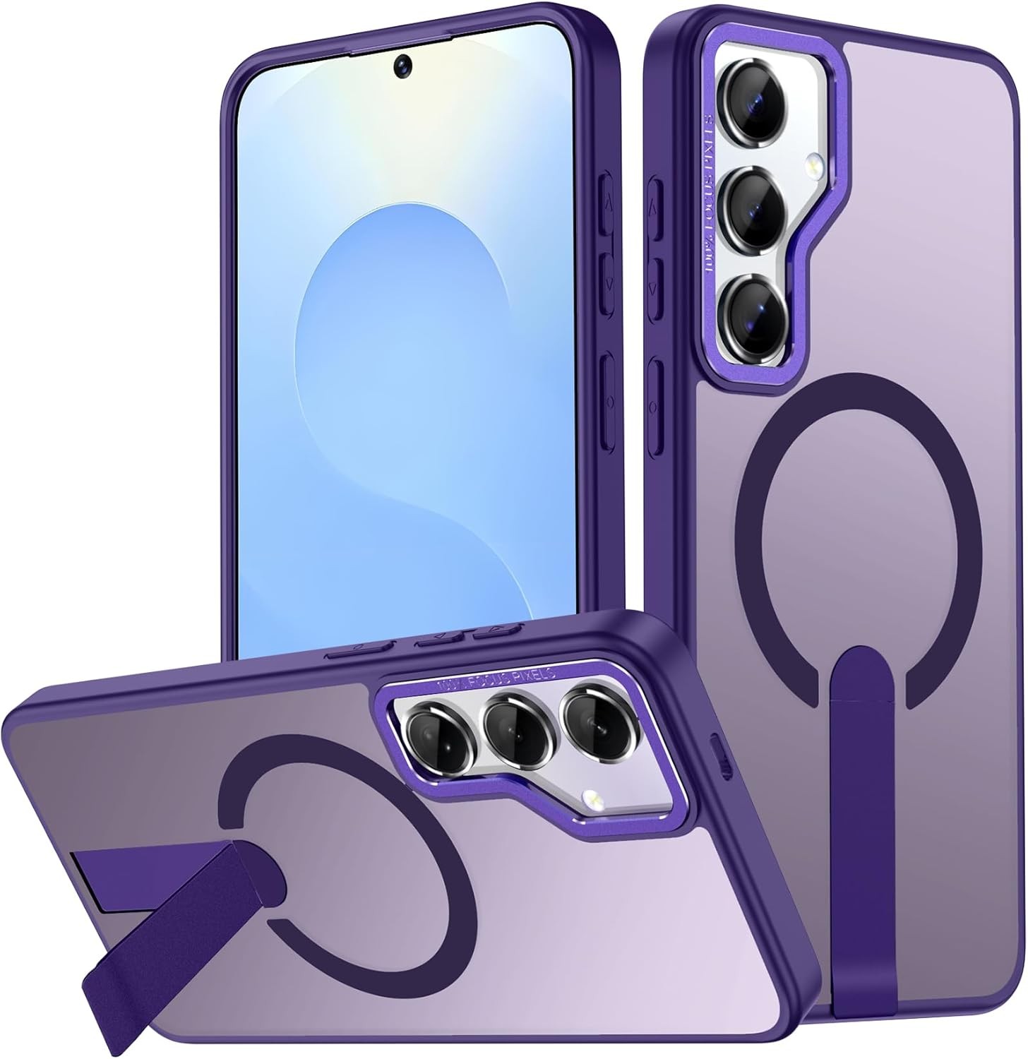 Samsung Galaxy S24+ Plus Phone Case [Built-in Kickstand], Military Grade Drop Te