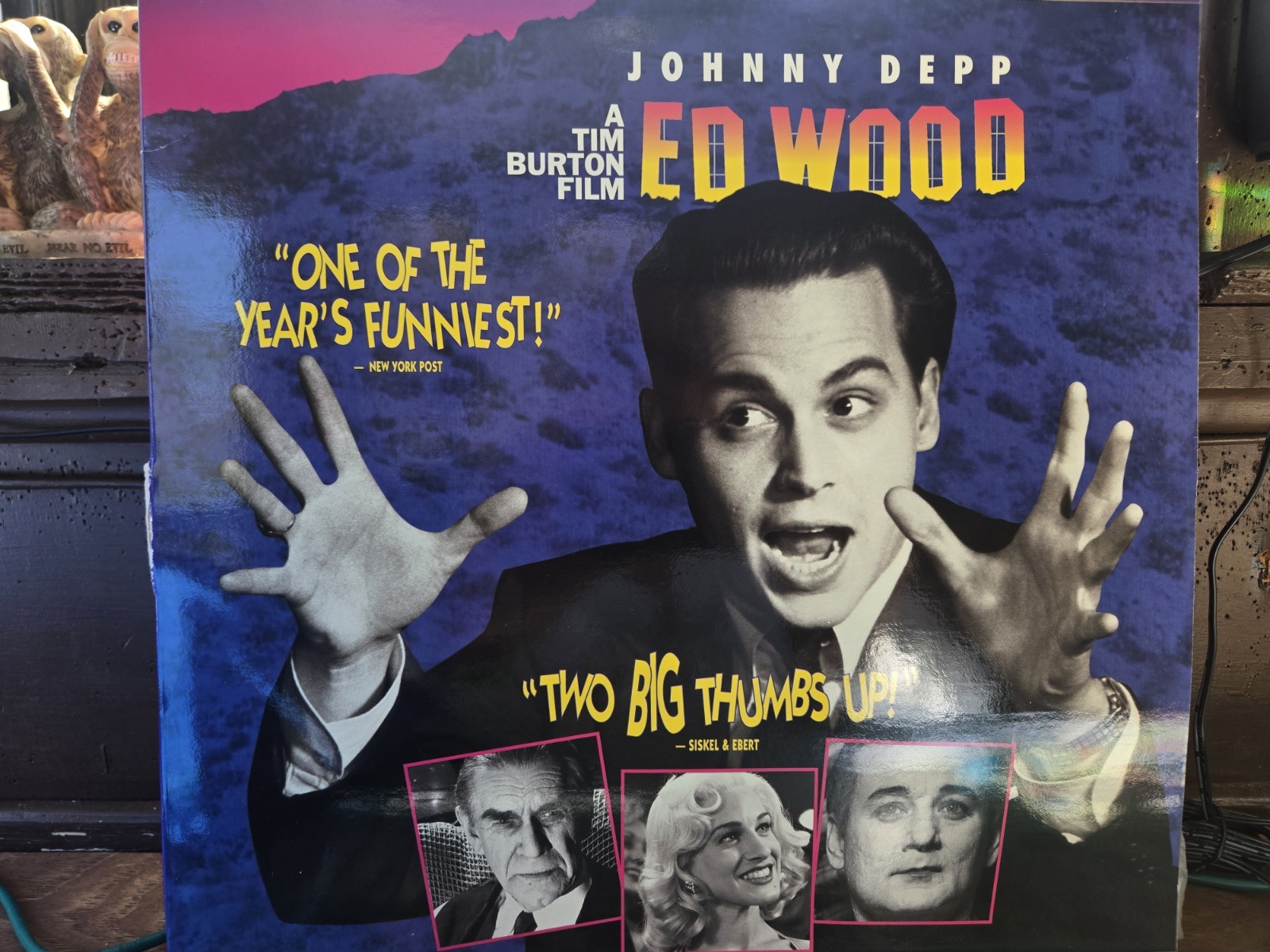 ED WOOD  laserdisc ( NOT DVD )  USED , LIKE NEW VERY RARE !