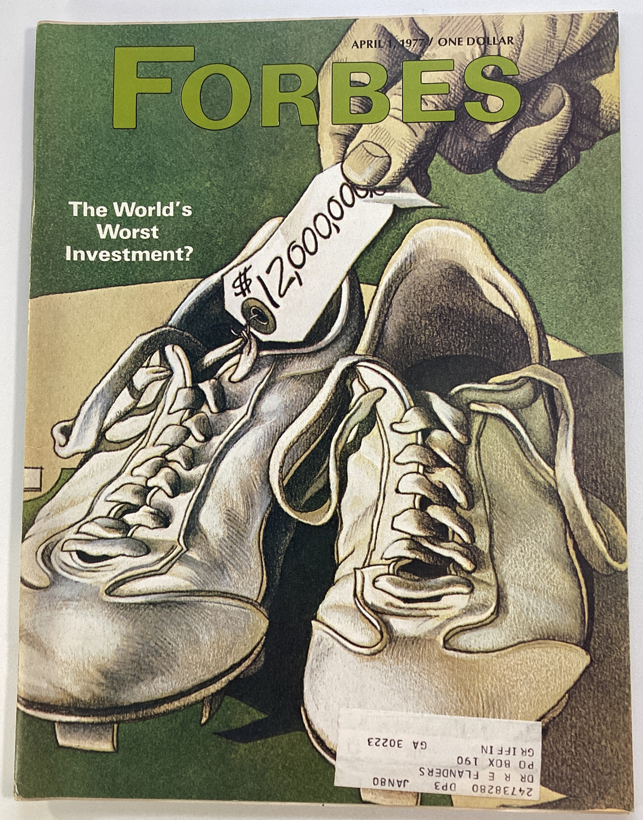 Forbes Magazine Vtg 1977 Rare Ads Sneaker Baseball Cadillac Ireland Sysco Asimov