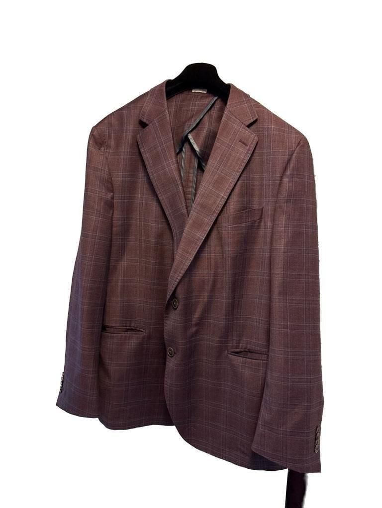 Peter Millar Crown Crafted 100% Virgin Wool Plaid Sport Coat Size 48R