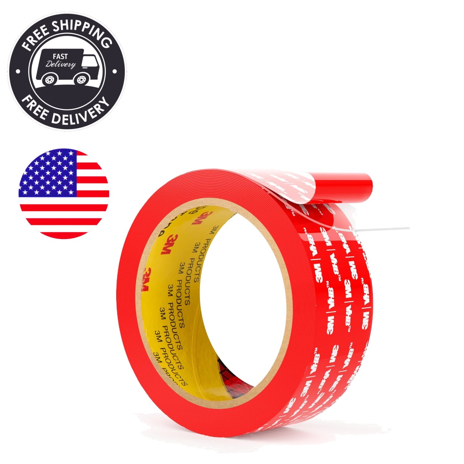 Clear Double Sided Adhesive Tape, 2" x 16.5ft VHB for Automotive & Home Décor