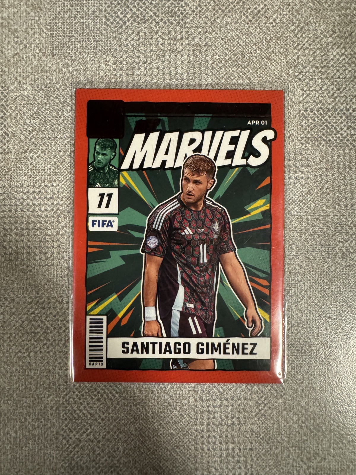 ⚽2024-25 Panini Donruss Soccer Santiago Gimenez #17 Net Marvels Red - Mexico⚽