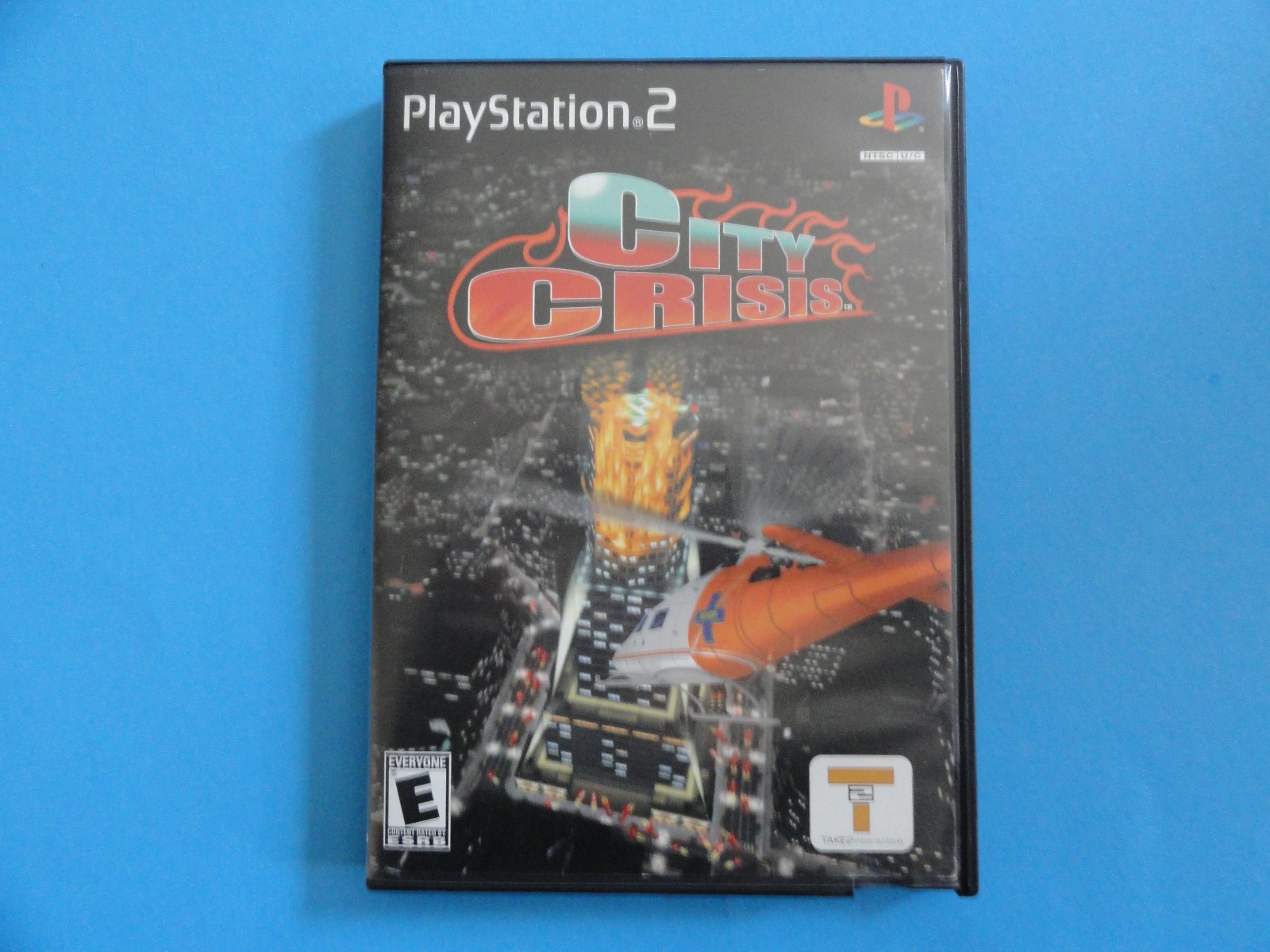 PS2 CITY CRISIS ORIGINAL COVER ART IN BLOCKBUSTER GAME CASE ***NO GAME