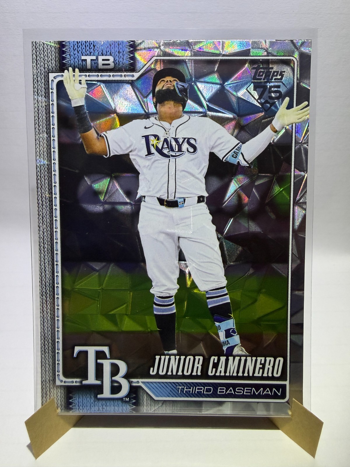 2026 Topps Series 1 Junior Caminero #328 Diamante Refractor Tampa Bay Rays