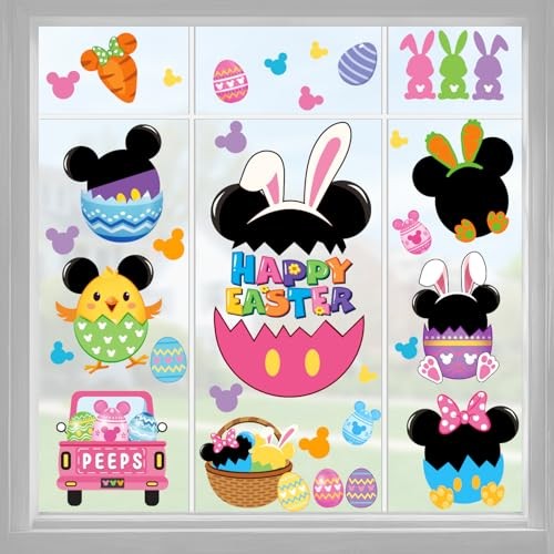 Window Clings 5 Sheets Window Decorations Stickers Decals Cute Themed Easter