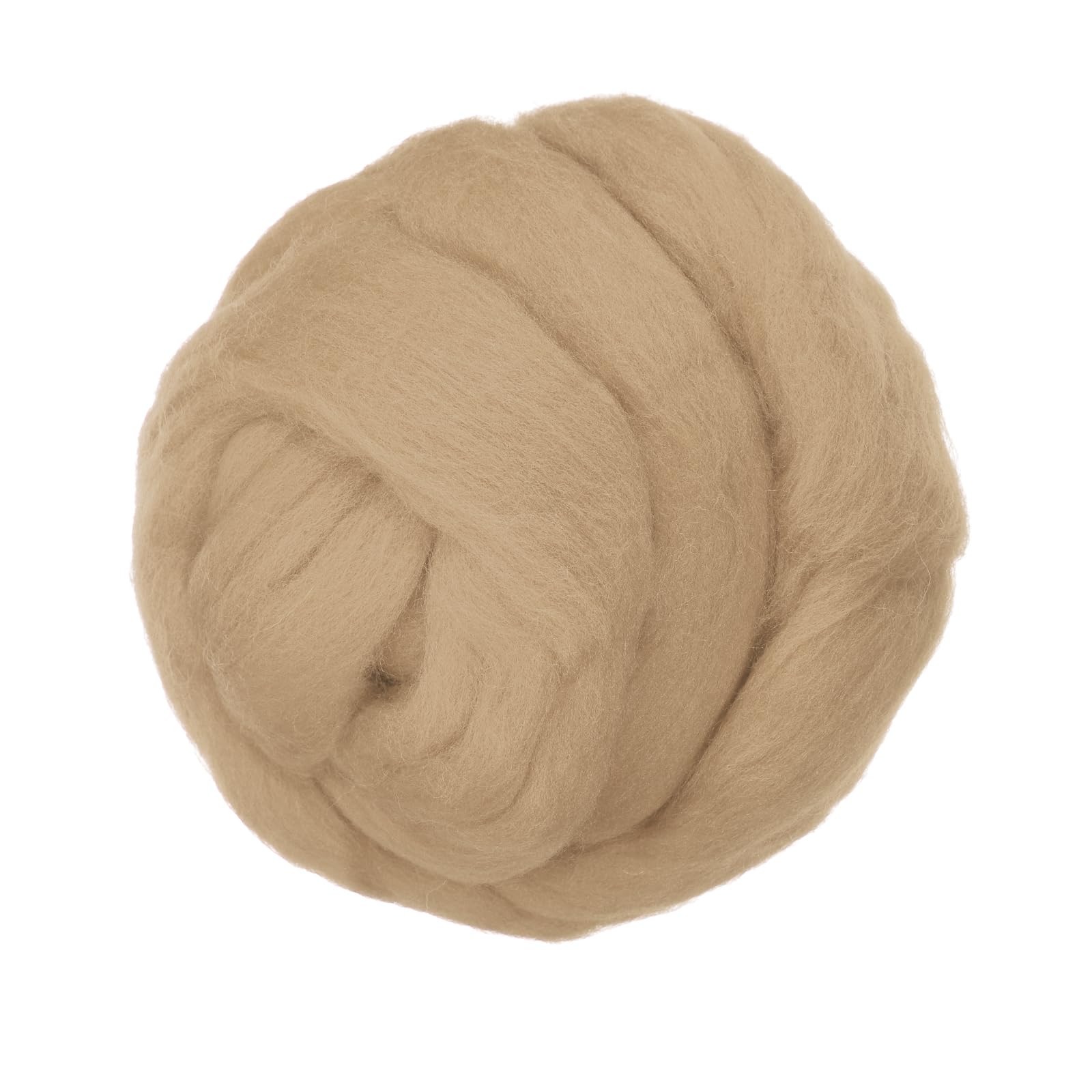 PATIKIL Wool Roving Yarn, 250G/8.8OZ Felting Pure 8.8OZ, Khaki 