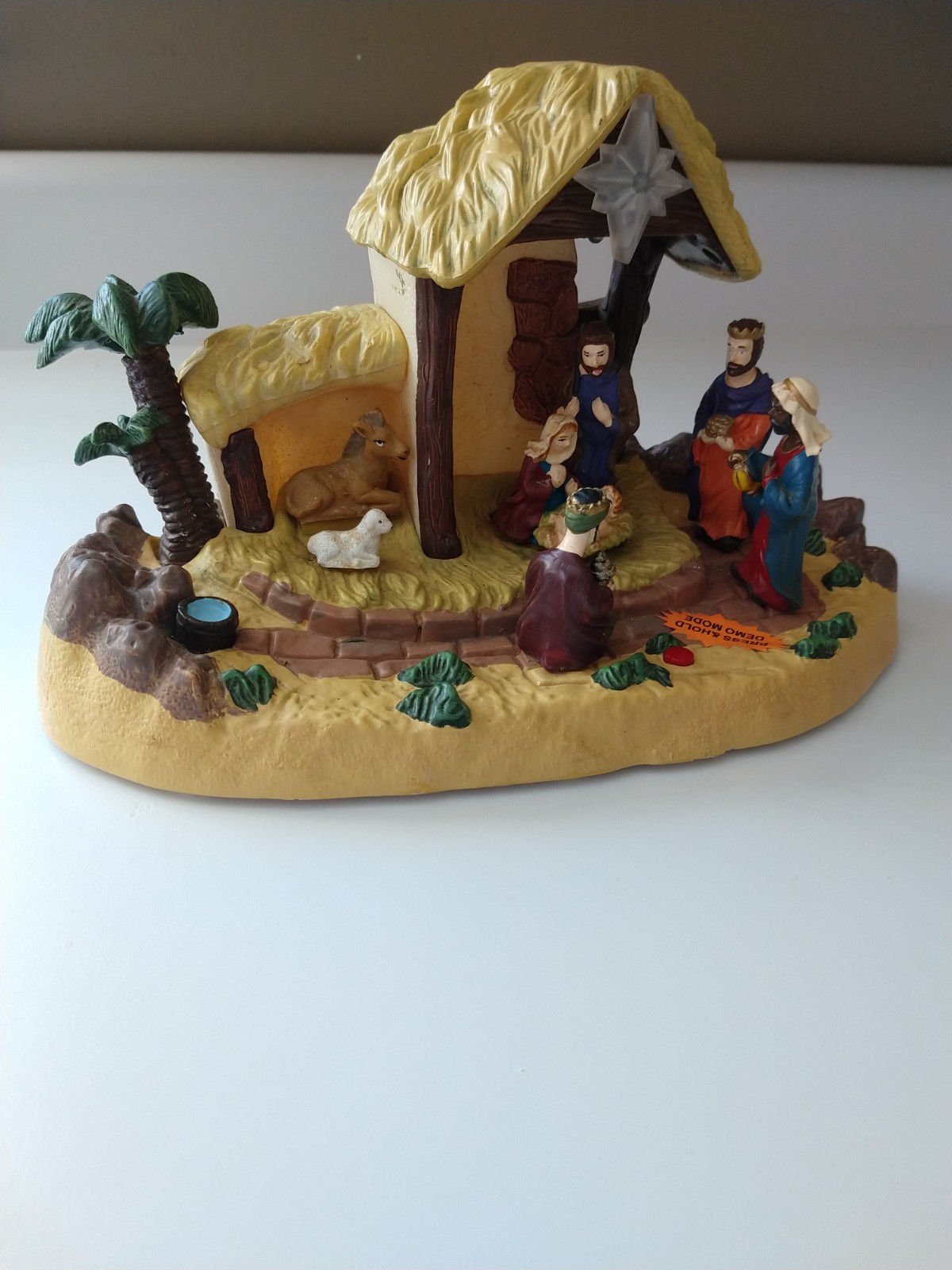 Gemmy Narrated Story Nativity Scene  Lights Up/Audio Christmas Manger 