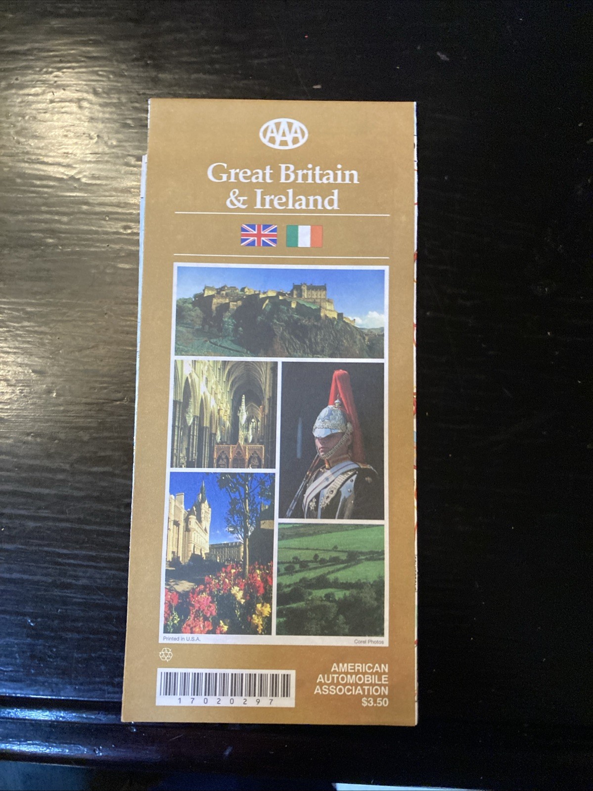 Map Great Britain & Ireland with Scotland 1997 1998 Highway Roads AAA 17020297