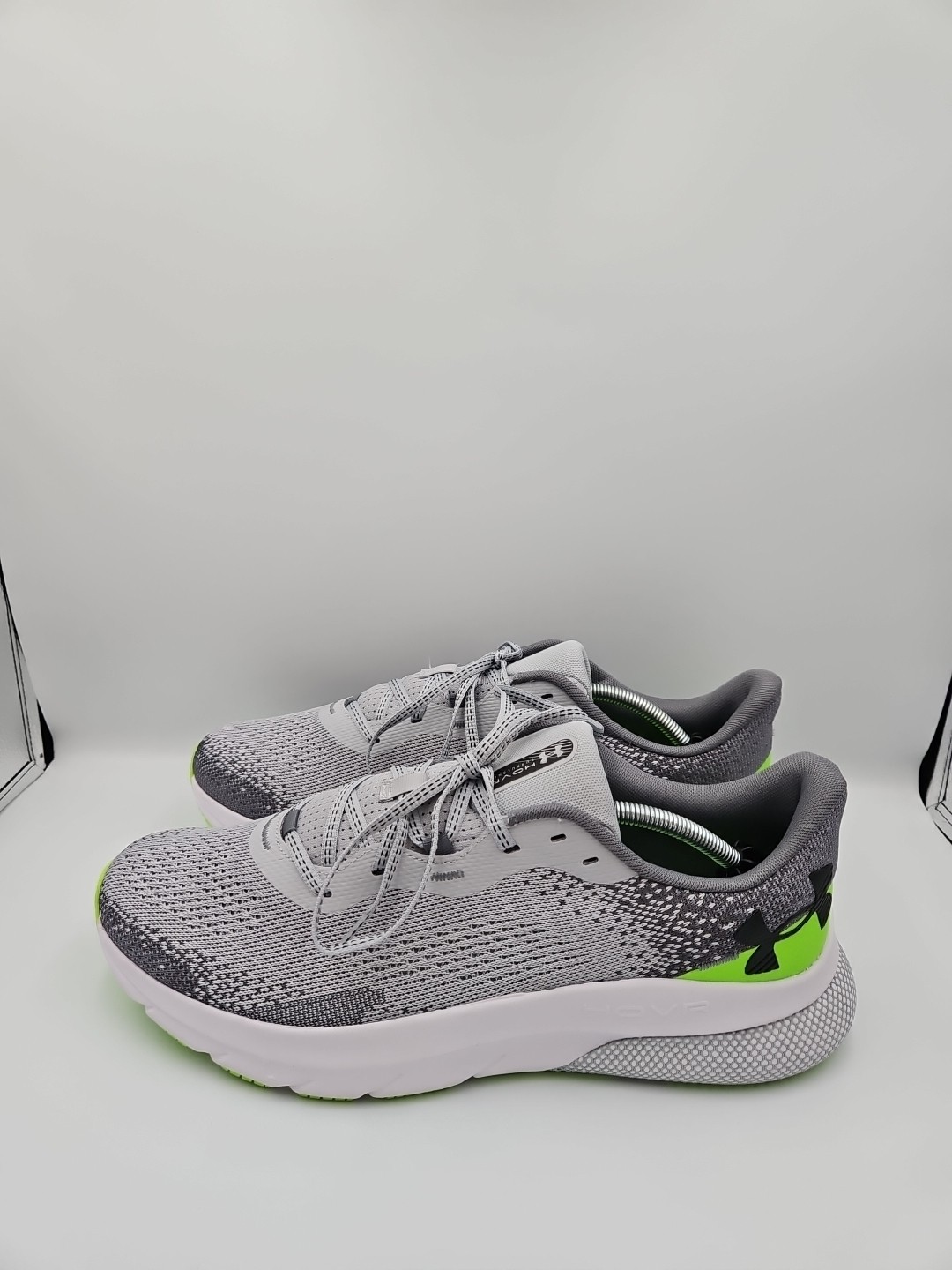 Under Armour HOVR Turbulence 2 Shoes Mens Size 13 Grey Green Running 3026520-011