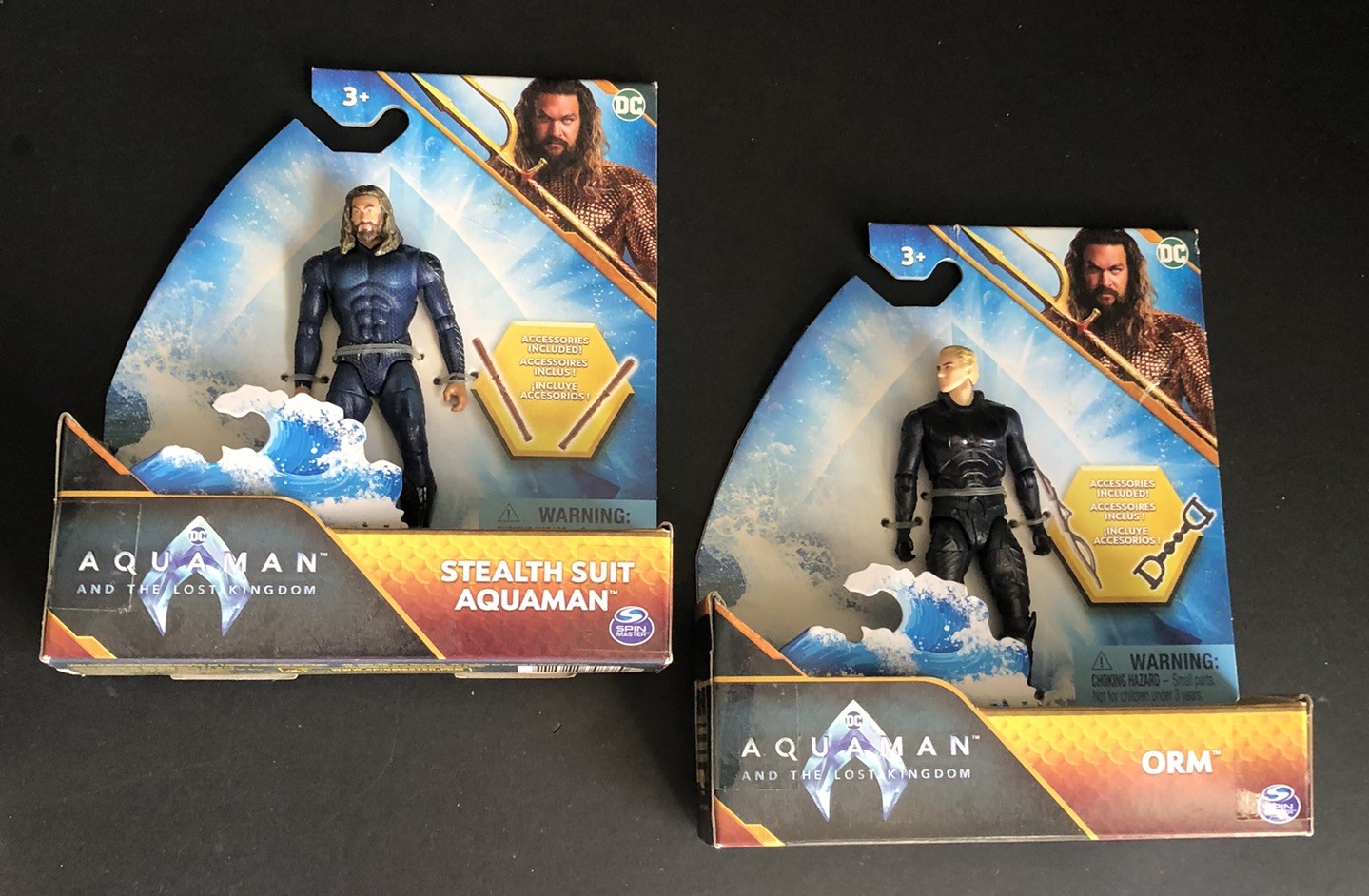 New Spin Master DC Aquaman & The Lost Kingdom Orm And Aquaman 4” Action Figures