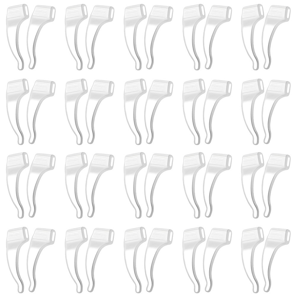 50 Pairs Eyeglasses Ear Grips Soft Silicone Anti Glasses Retainer Hooks