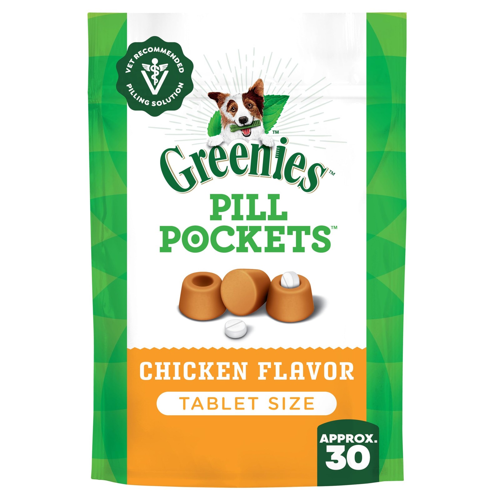 Greenies Pill Pockets for Dogs Small Size, 30 Count (Pack of 1), Chicken 