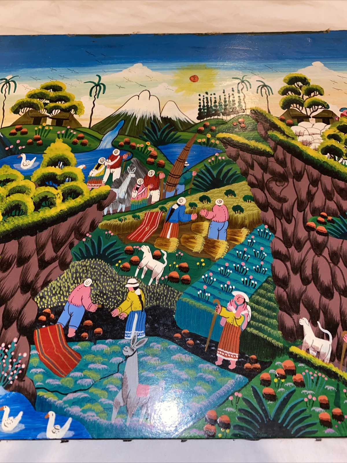 Vintage Multicolor Oil Painting 1960’s 15.5x 11.5