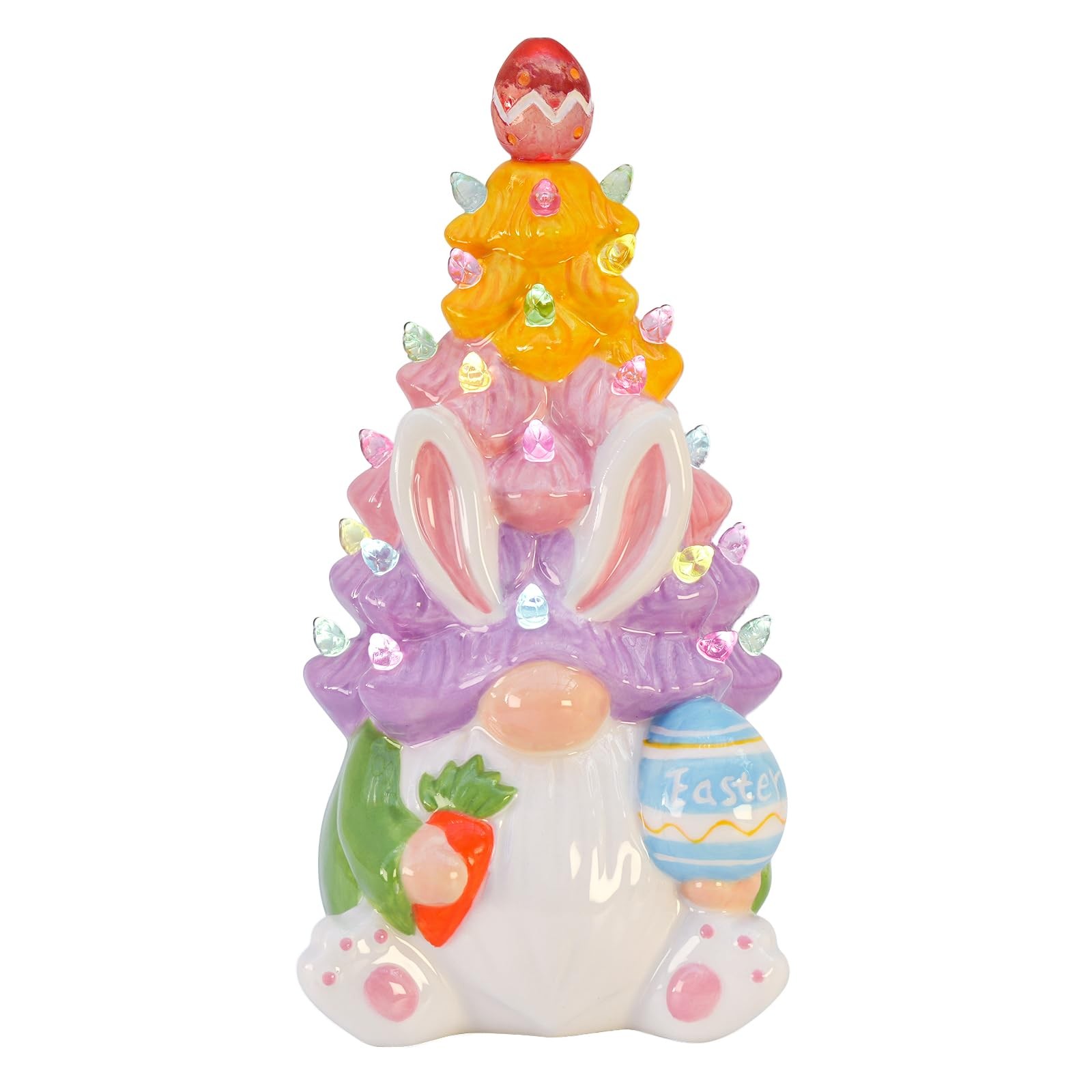 Timer - Easter Decorations for Home - Light up Easter Bunny Decor Spring Gnome C