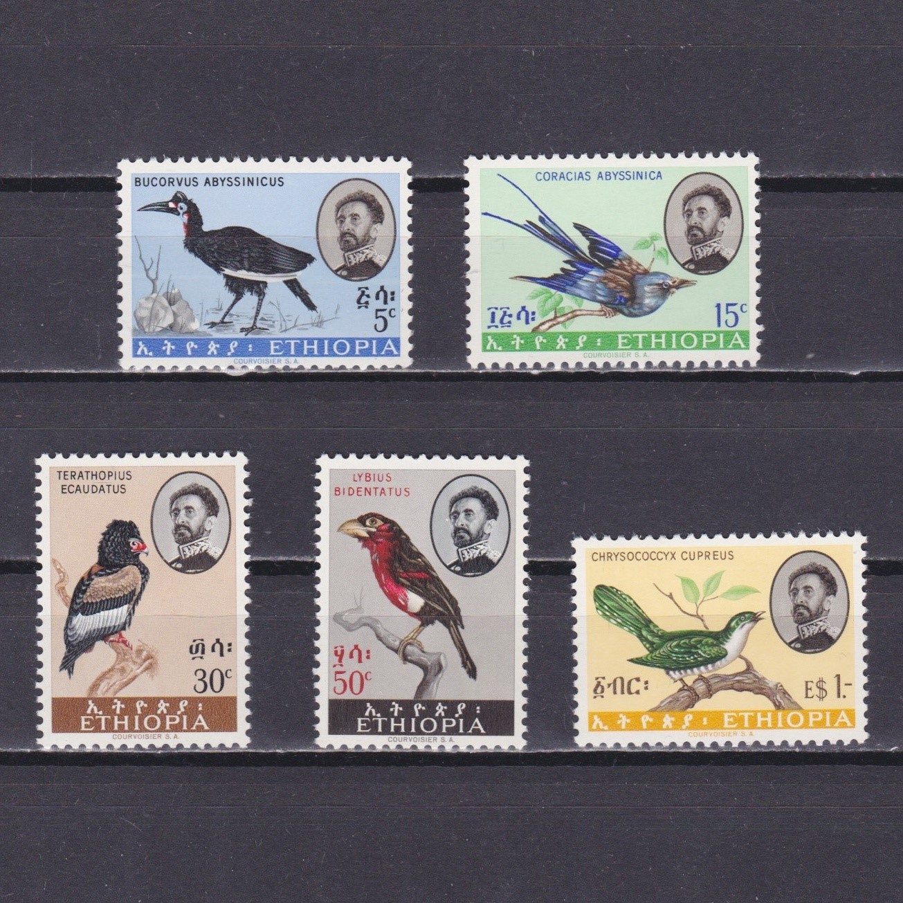 ETHIOPIA 1962, Sc #386-390, CV $23, Birds, Used