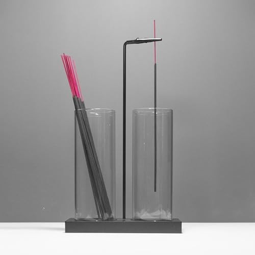 2 in 1 Incense Holder for Sticks Incense Burner Holder with Storage,Glass 