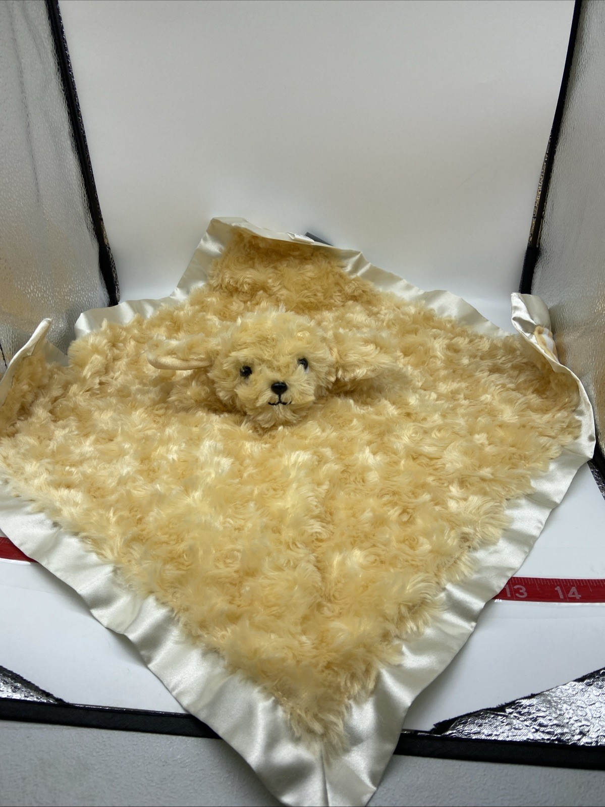 Hallmark Puppy Dog Golden Doodle Yellow Swirly Front Striped Back