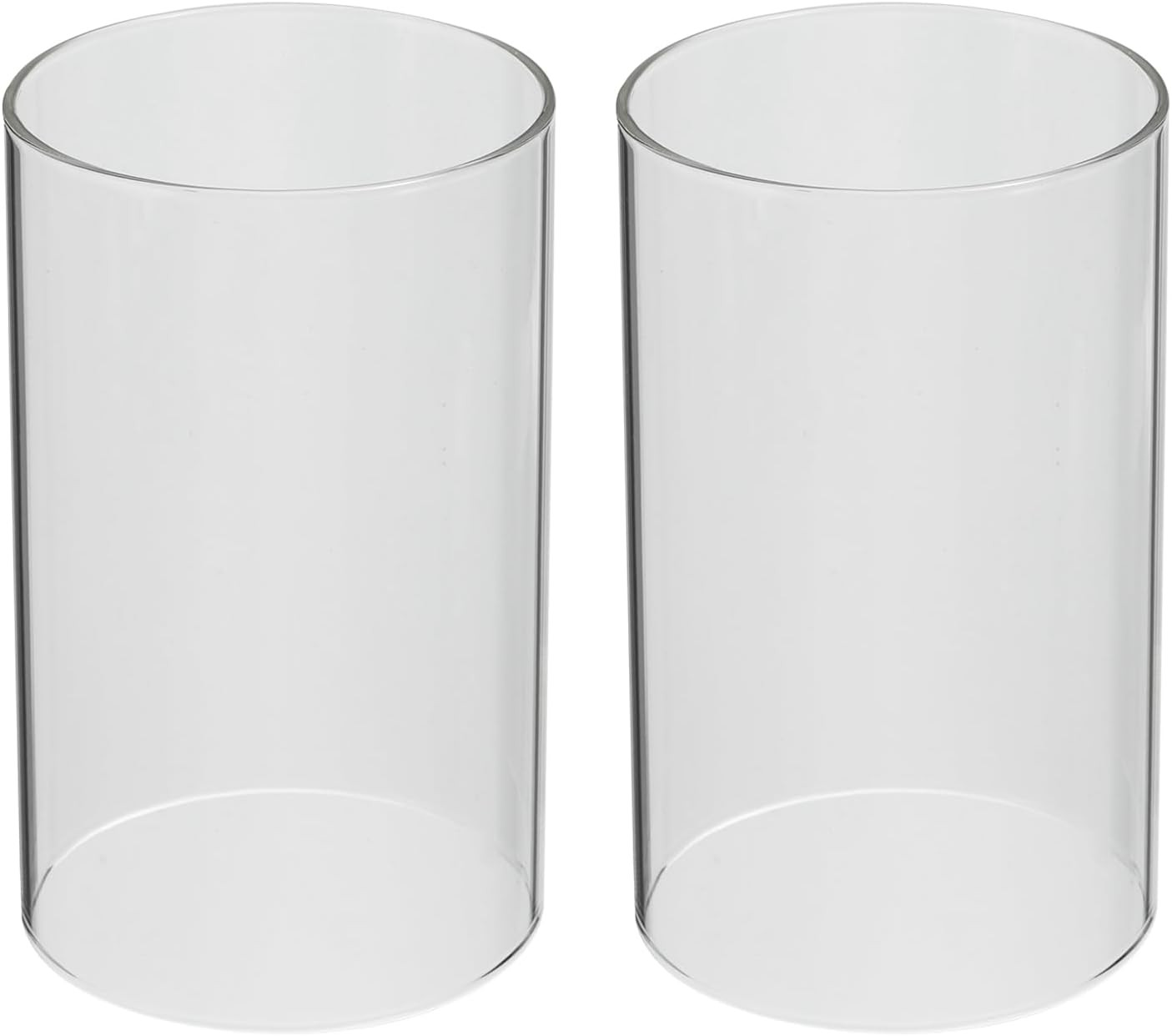 3"x4" Open Ended Glass Candle Holders, 2Pcs High Borosilicate Glass Chimney Clea