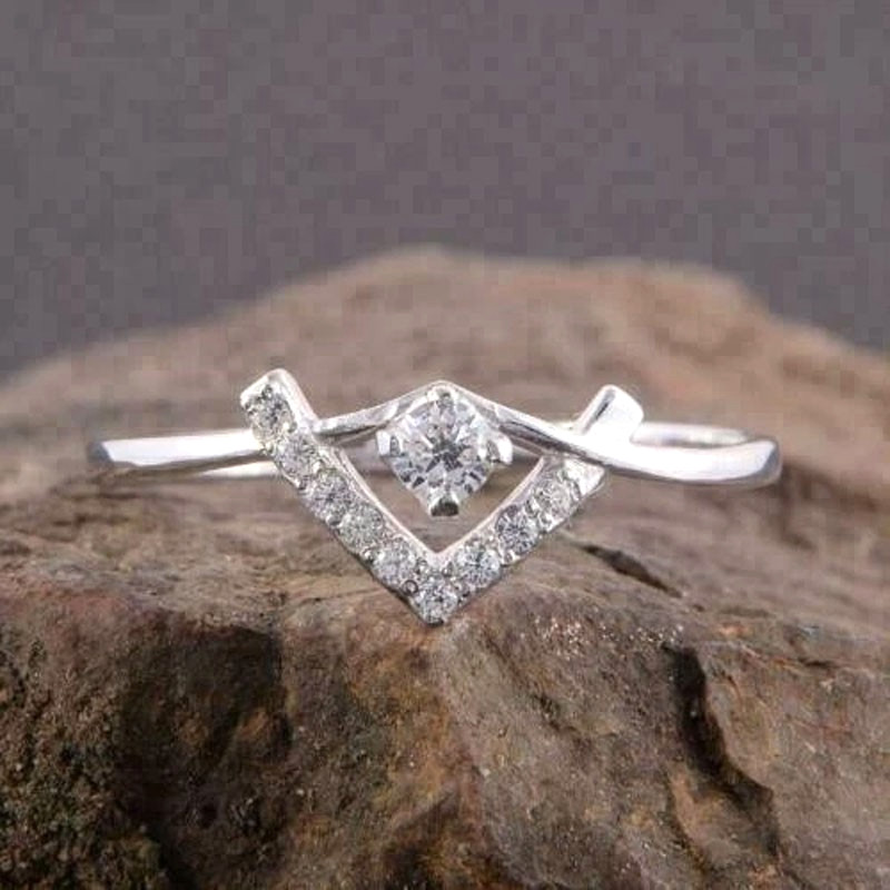 Wedding Engagement Ring 2Ct Round Cut-Lab Created Diamond 14K White Gold Finish