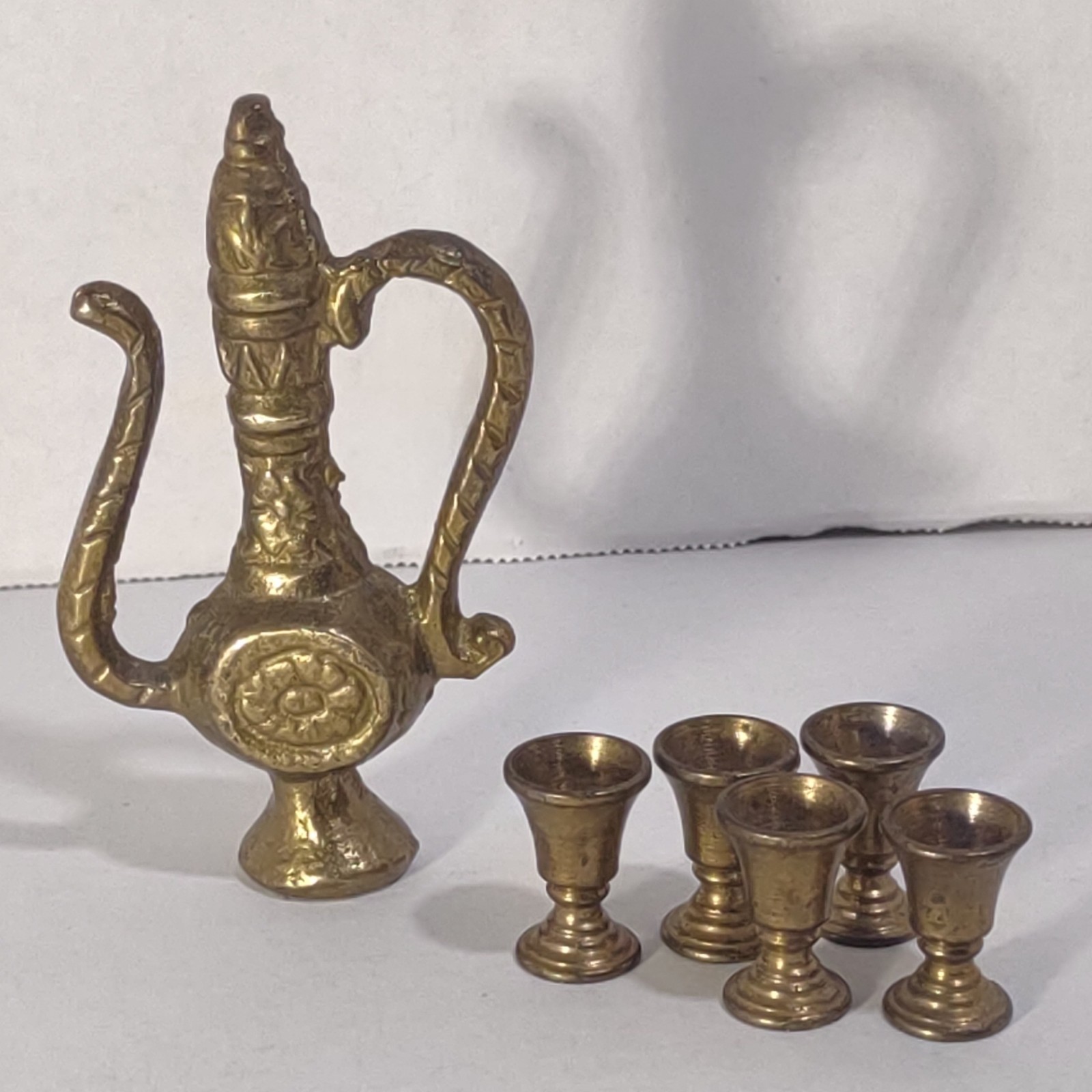 Vintage Miniture Saudi Arabian  Espersso Pot Brass Ornate Designed