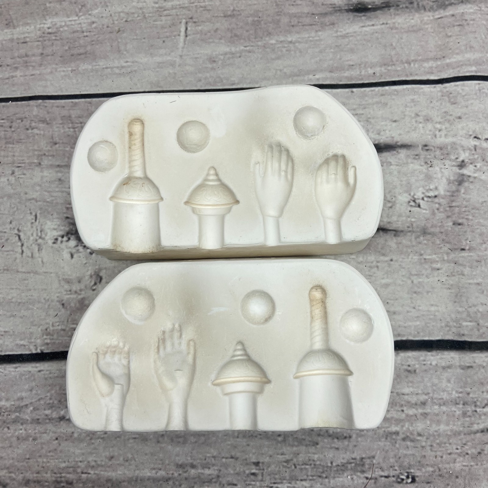 Vintage 1990 Kimple Ceramic Casting Mold Persian King Accessories Figurine #1701