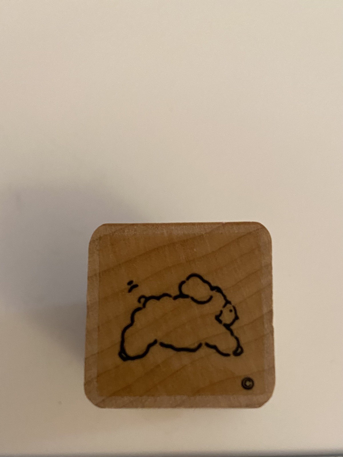 DOTS Sheep Or Lamb Wood Mounted Rubber Stamp RS67