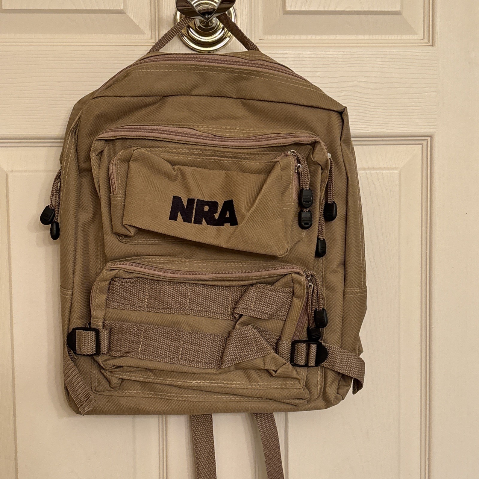 NEW Lightweight NRA TACTICAL 15" x 13" Backpack Hunting BAG Desert Tan Khaki