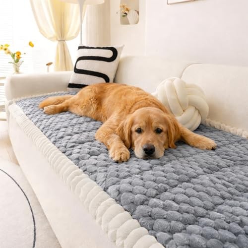 Non Slip Couch Cover for Dogs & Pets, Washable Sofa Seat 27.6" x 82.7" Grey