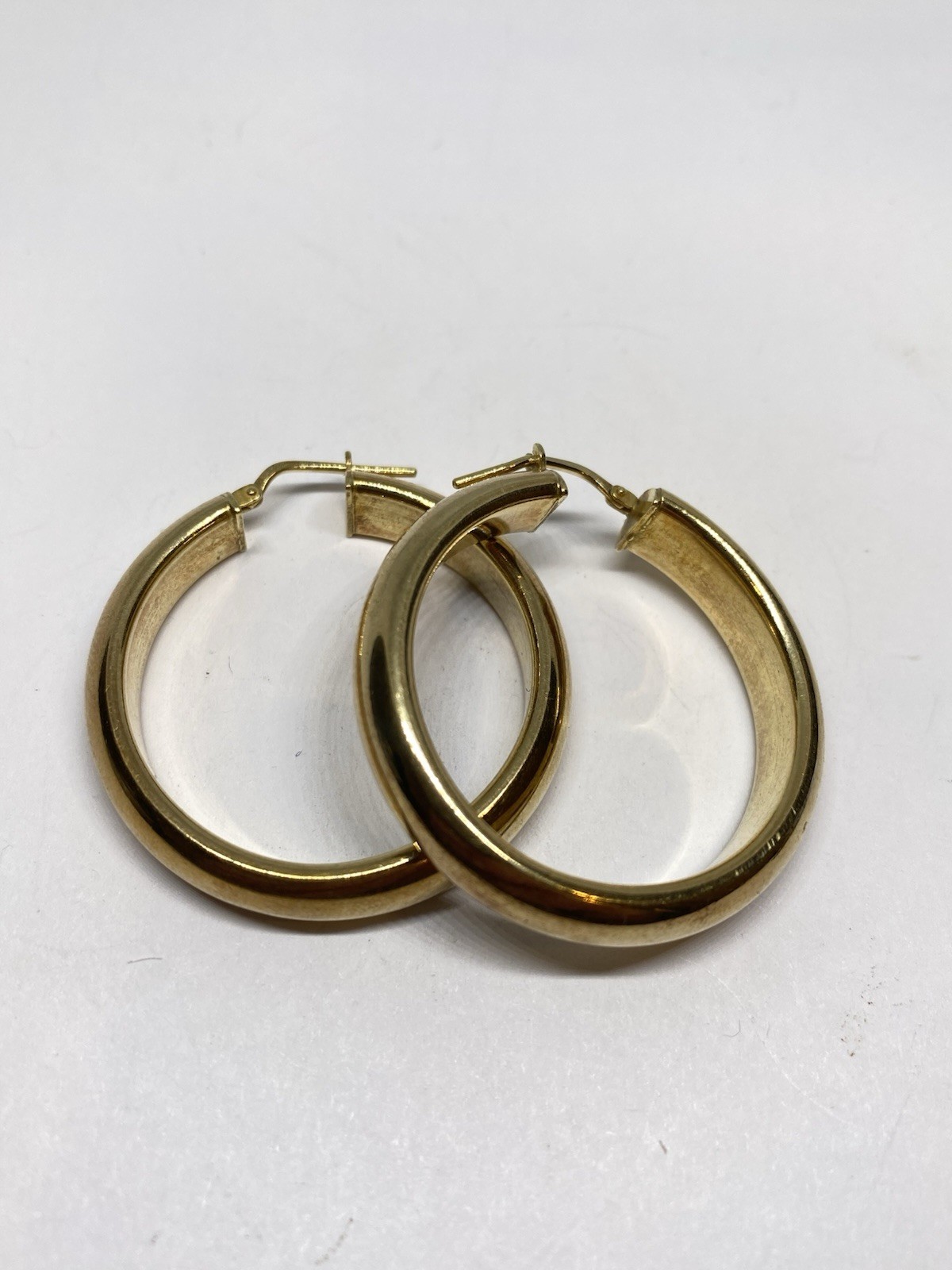 DYADEMA ITALY STERLING SILVER 1.5” VERMEIL HOOP EARRINGS STAMPED 7.5g 925