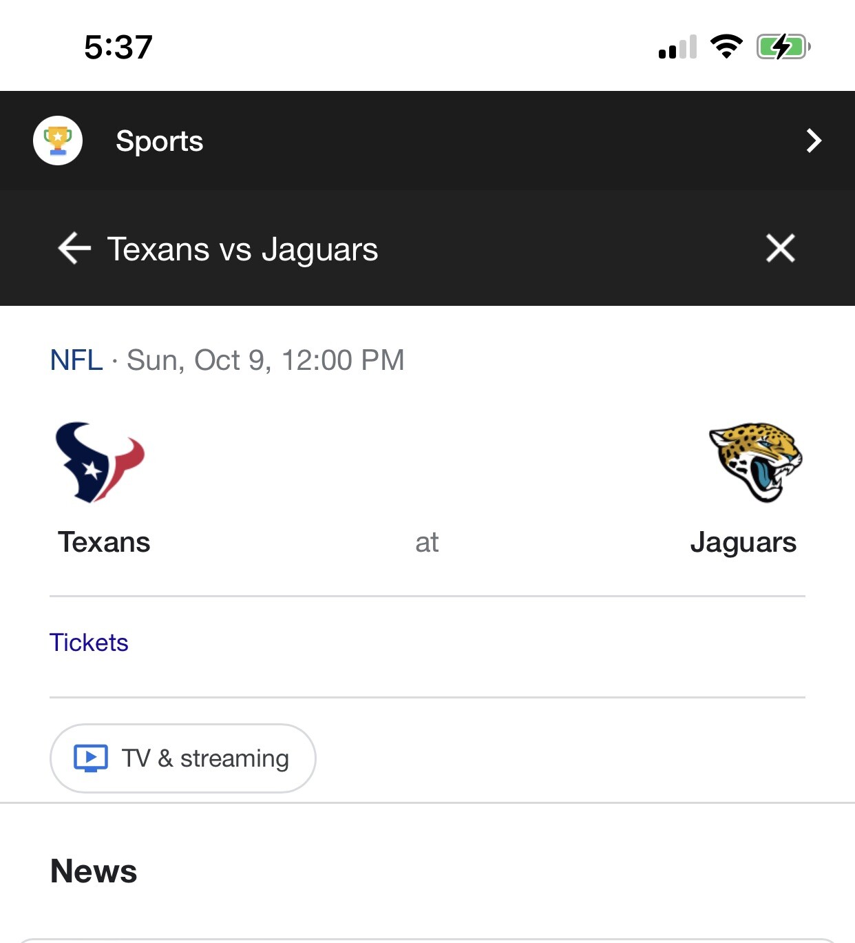 parking ticket For Houston Texans & Jaguars