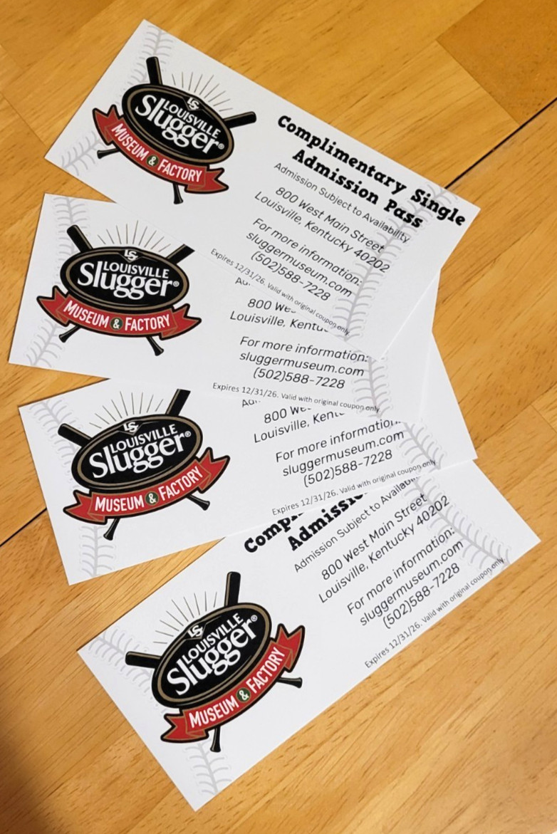 FOUR 2026 tickets to Louisville Slugger Museum & Factory in Louisville Kentucky