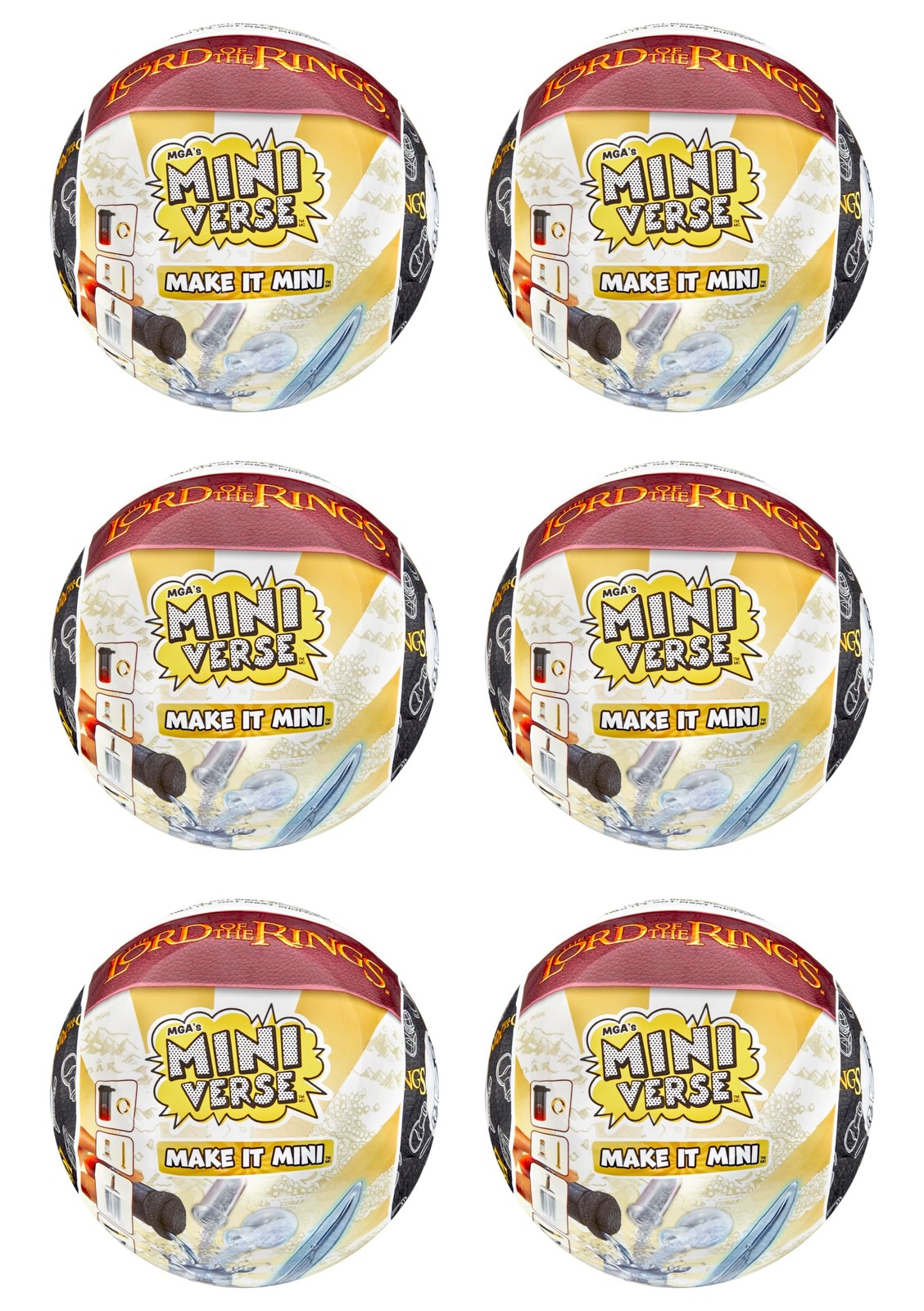 MGA Miniverse Make It Mini Lord of Rings Collectibles 6 Pack Blind Box New