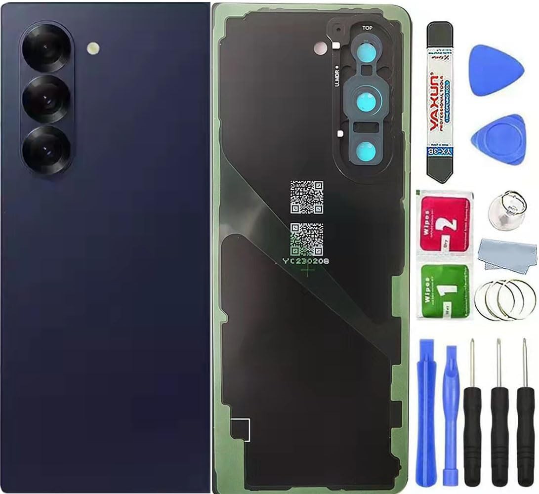 Z Fold 6 Back Glass Cover Replacement Waterproof Housing Door with Camera Glass