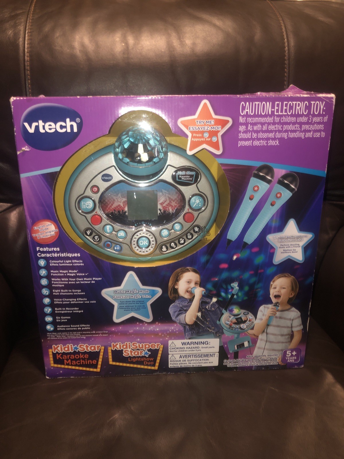 Vtech Kidi Star Karaoke Machine Deluxe Rare with 2 Microphones - Blue